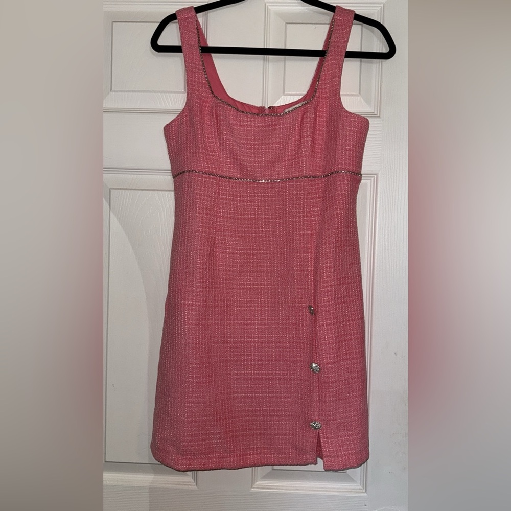 Francesca's Collections Pink Textured Mini Dress